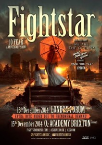 affiche concert fightstar grand reunification londres