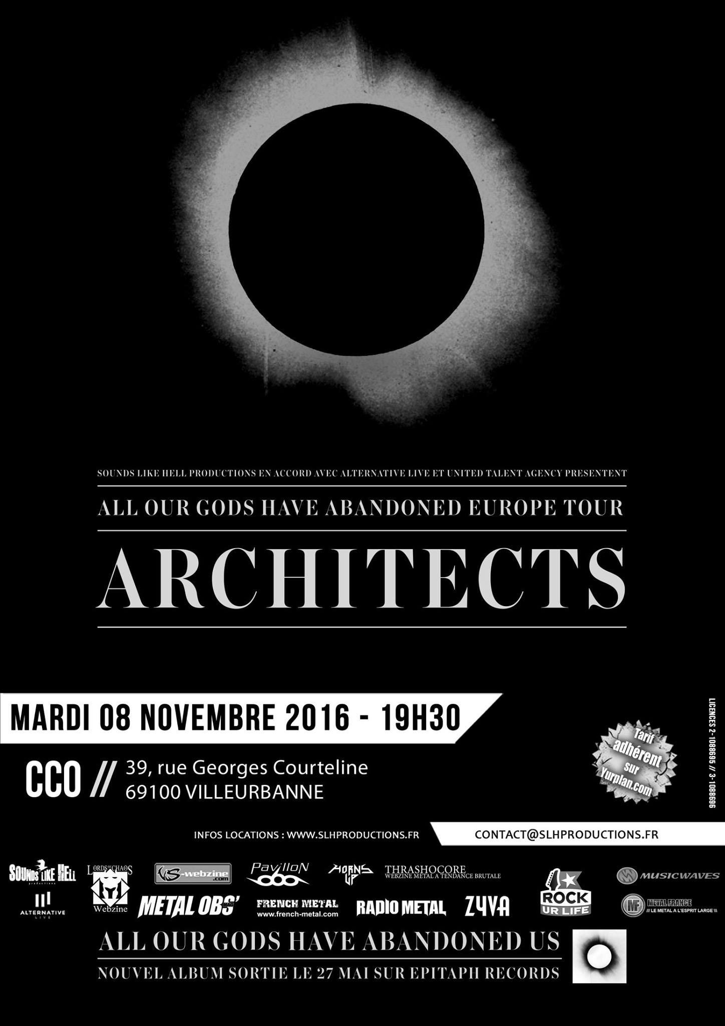 architects all our gods have abandoned europe tour lyon musicholik webzine musical